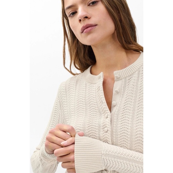 Rag & Bone Francesca Wool-Blend Cardigan in Oatmeal Size M ~ New No Tags - Picture 4 of 13